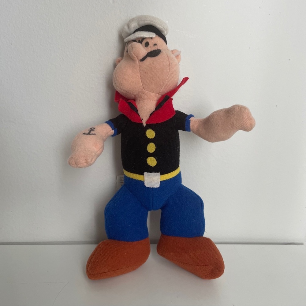 14" Vintage Popeye the Sailor Man Play by Play Toy Stuffed Plush 1992